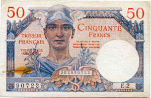 50 francs Trésor Français type 1947