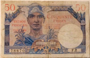 50 francs Trésor Français type 1947