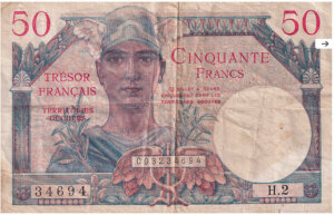 50 francs Trésor Français type 1947