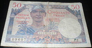 50 francs Trésor Français type 1947