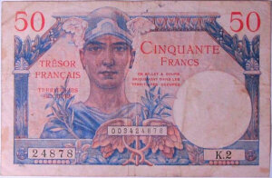 50 francs Trésor Français type 1947