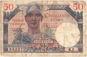 50 francs Trésor Français type 1947