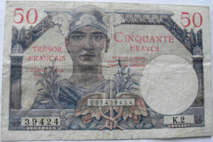 50 francs Trésor Français type 1947