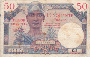 50 francs Trésor Français type 1947