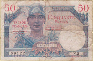 50 francs Trésor Français type 1947