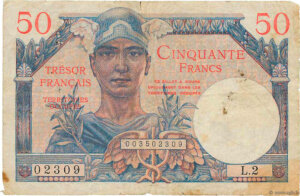 50 francs Trésor Français type 1947