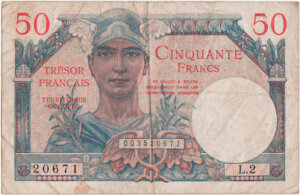 50 francs Trésor Français type 1947