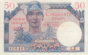 50 francs Trésor Français type 1947