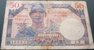 50 francs Trésor Français type 1947