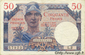 50 francs Trésor Français type 1947