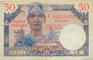 50 francs Trésor Français type 1947