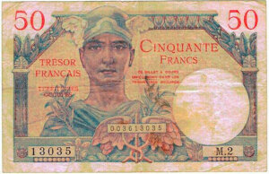 50 francs Trésor Français type 1947