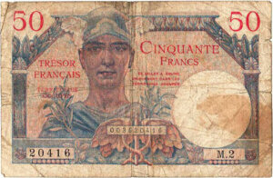 50 francs Trésor Français type 1947