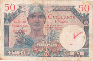 50 francs Trésor Français type 1947