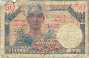 50 francs Trésor Français type 1947