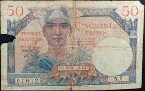 50 francs Trésor Français type 1947