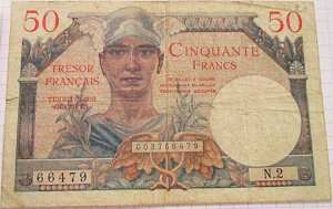 50 francs Trésor Français type 1947