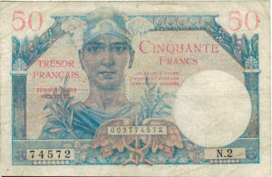 50 francs Trésor Français type 1947