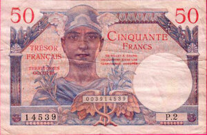 50 francs Trésor Français type 1947