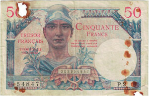 50 francs Trésor Français type 1947