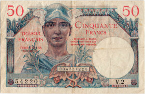 50 francs Trésor Français type 1947