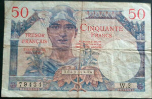 50 francs Trésor Français type 1947