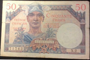 50 francs Trésor Français type 1947