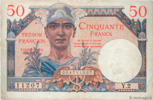 50 francs Trésor Français type 1947