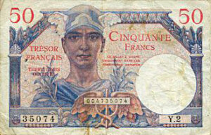 50 francs Trésor Français type 1947