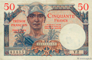 50 francs Trésor Français type 1947