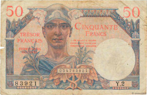 50 francs Trésor Français type 1947