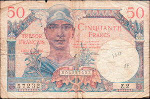 50 francs Trésor Français type 1947