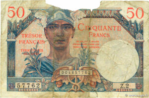 50 francs Trésor Français type 1947