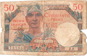 50 francs Trésor Français type 1947