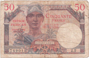 50 francs Trésor Français type 1947