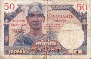 50 francs Trésor Français type 1947