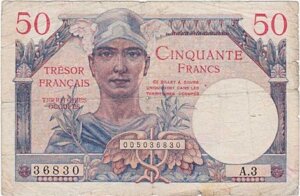 50 francs Trésor Français type 1947