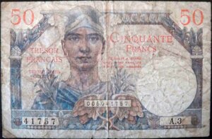 50 francs Trésor Français type 1947