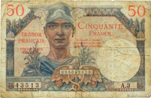 50 francs Trésor Français type 1947