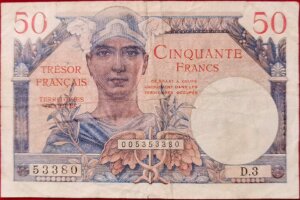 50 francs Trésor Français type 1947