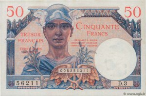 50 francs Trésor Français type 1947