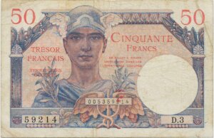 50 francs Trésor Français type 1947