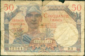 50 francs Trésor Français type 1947