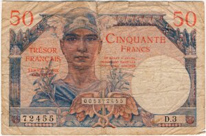 50 francs Trésor Français type 1947