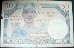 50 francs Trésor Français type 1947