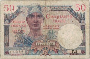 50 francs Trésor Français type 1947