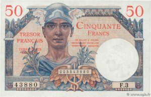 50 francs Trésor Français type 1947