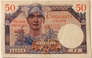 50 francs Trésor Français type 1947