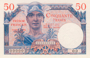 50 francs Trésor Français type 1947