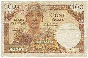 100 francs Trésor Français type 1947